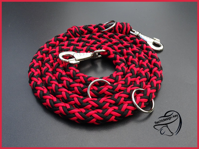 Hundeleine aus Paracord 16fach rund geflochten