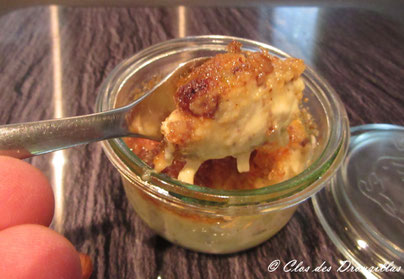 Crème brûlée poireaux-noisettes