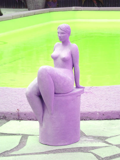 hommage à Tamara sculpture femme nue assise