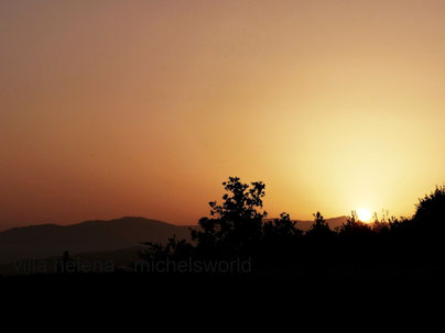 Sonnenaufgang von der Terrasse