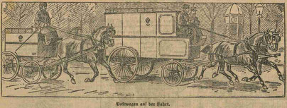 Postwagen in Fahrt