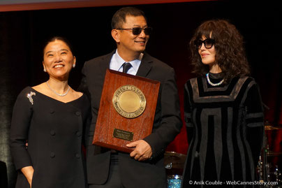 Festival Lumière à Lyon avec Martin Sorsese  en invité d'Honneur , ici avec  Salma Hayek,  qui lui  a remis le  Prix Lumière © Anik COUBLE