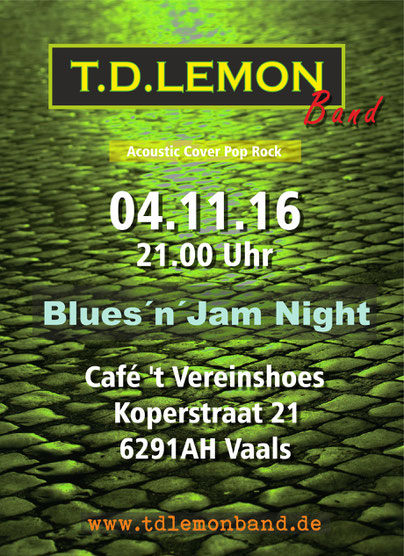 T.D. Lemon Band Plakat Wild Rover Aachen Frank Denhard