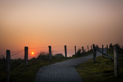 Insel Baltrum im Sonnenuntergang