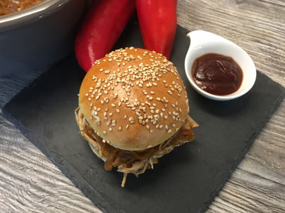 Hamburger Bun fertig angerichtet