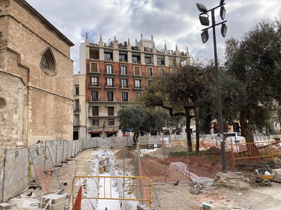 Obras de la Plaza de La Reina de Valencia