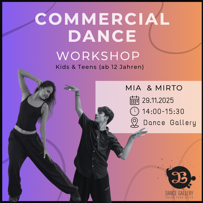 Commercial Dance Workshop Mia Bosshard Mirto Salati Hip Hop Dance Workshop Kids Dance Gallery Effretikon Winterthur Zürich