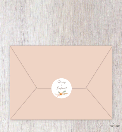 Faire-part mariage gif animé-faire-part mariage virtuel- faire part mariage digital-numérique animé-électronique-vidéo-à envoyer via les réseaux sociaux-whatsapp-facebook-messenger-mms-terracotta-peche-champêtre-pampa-pivoines-eucalyptus