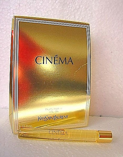 CINEMA - FLACON A BILLE PRESENTE DANS JOLI POCHETTE DOREE : EAU DE PARFUM 10 ML
