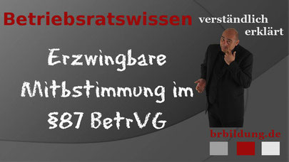 Erzwingbare Mitbestimmung im §87 BetrVG