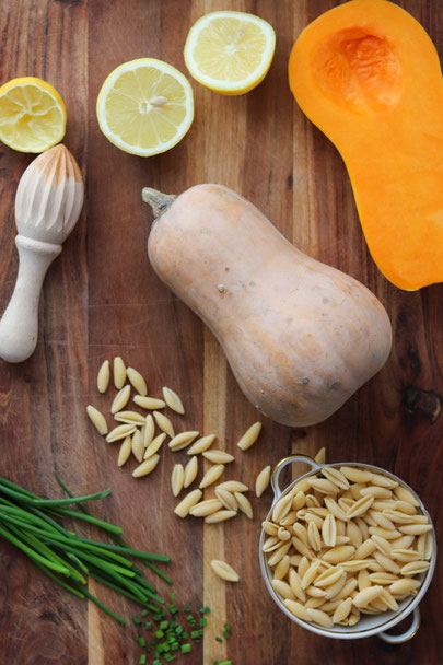 Zutaten für One Pot Kürbispasta