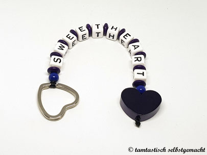 Schlüsselanhänger-Sweetheart-Herz-dunkellila