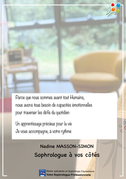 Les compétences émotionnelles avec Nadine MASSON-SIMON sophrologue à Saint-Renan