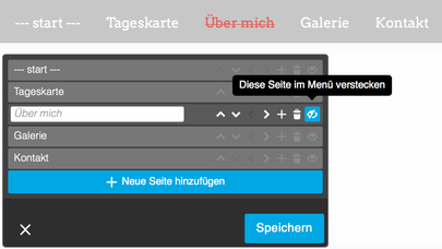 Webseite im Aufbau - Unterseite verstecken