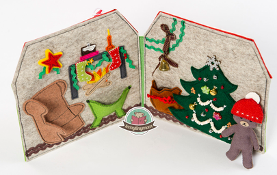 Christmas house for Teddy - Quiet book