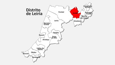 Localização do concelho de Ansião no distrito de Leiria