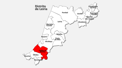 Localização do concelho de Caldas da Rainha no distrito de Leiria