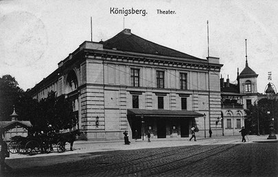Das Königsberger Stadttheater. Ansichtskarte 1906.
