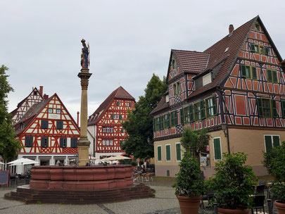 Marktplatz in Ladenburg. Foto: Bahnfrend