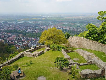 Blick von der Schauenburg in Dossenheim. Foto: Areuland