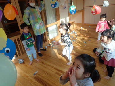 オニに当てられるかな〜?