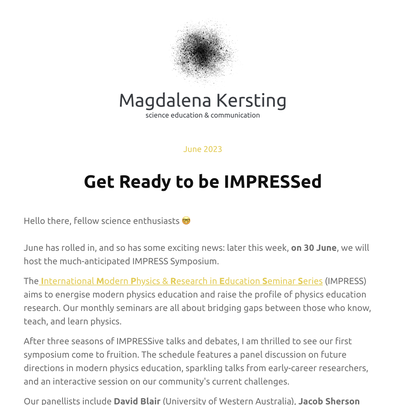 Thumbnail of the June 2023 newsletter of Magdalena Kersting