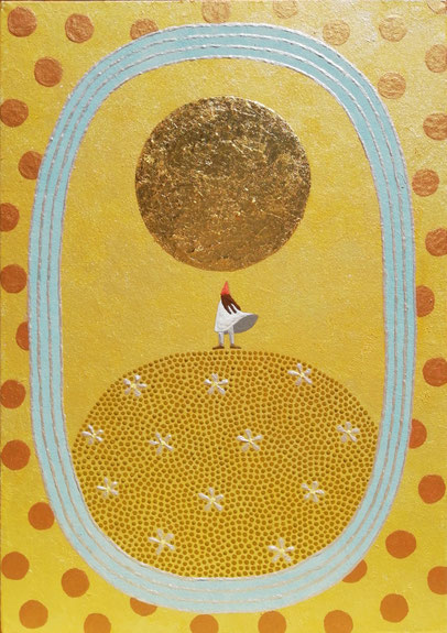 「満月」 アクリル画/210×148mm/  ￥66,000(税込)