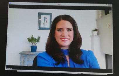 "So bleiben Online-Konferenzen auch aus dem Home-Office professionell" TV Beitrag mit Jasmin Link Stilberatung