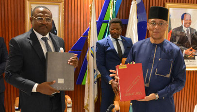 Cyrus NGO'O, DG du PAD et Darius Mesmin EKOUDA, DG de Douala Port Power Corporation SA (DPPC SA) et président du groupe La Citadelle S.A.