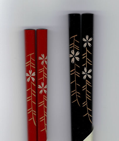 輪島塗 手描 鈴蒔絵 箸 桐箱二膳入 うるし 漆 ペア わこう 漆器 和幸 金沢百番街 あんと