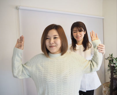 アフターケアにカエル体操をお教えします。