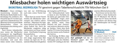 Bericht im Miesbacher Merkur am 26. März 2025 - Zum Vergrößern klicken