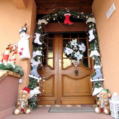 Déco de Noel porte d entrée 