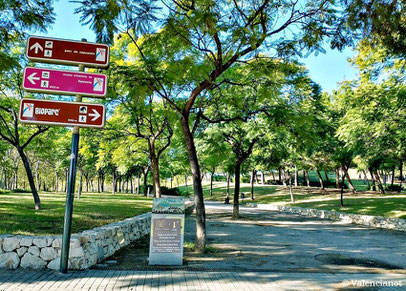 Entrada al Parque de Cabecera de Valencia por la Av. Pío Baroja