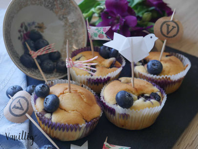 blaubeeren, muffins, blaubeerenmuffins, diy picker, diy dekoration für torte