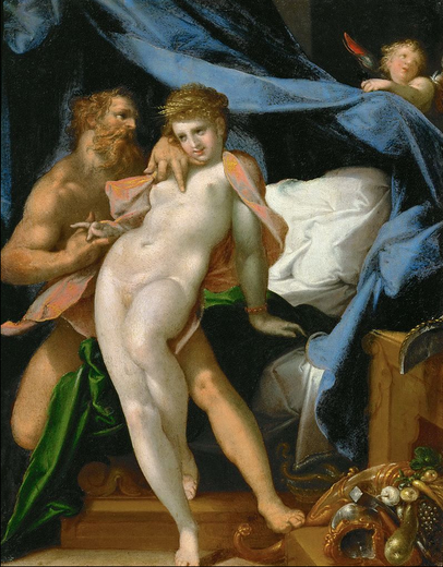 Maïa et Vulcain peint par Bartholomeus Spranger 1585