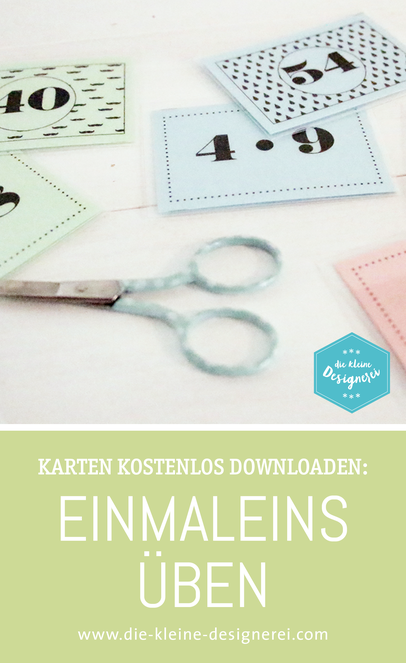 Karten zum Lernen des 1x1 für Grundschüler und weitere Freies gibts auf www.die-kleine-designerei.com