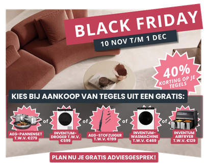 Oktober Woonmaand: ontvang een gratis AEG stofzuiger bij een nieuwe tegelvloer inclusief leggen.