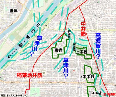 草津川と高須賀川のイメージ図