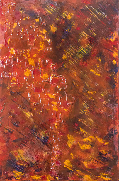 Feu de joie, tableau de Patricia Boies (2013)