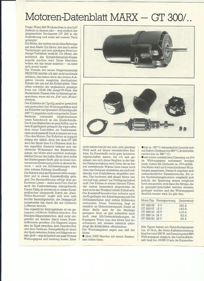 marx gt 300 und 500