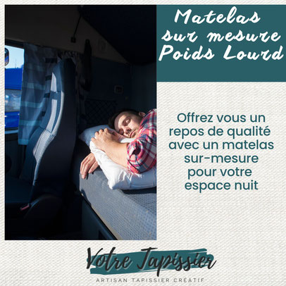 matelas sur mesure lit couchette poids lourd