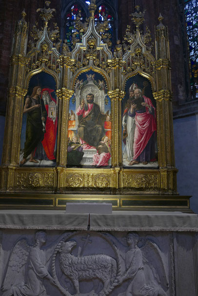 聖マルコ礼拝堂 (Cappella di san Marco)のヴィヴァリーニ (Bartolomeo Vivarini)作「聖マルコと四人の聖人」Pala di San Marco