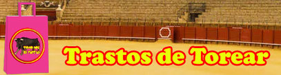 Muletas, capotes, banderillas, trastos de torear, carretones
