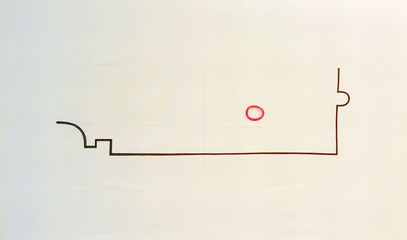 "Berlin-Panorama" (c) De Toys, 19./20.11.1998: Edding auf Bettlaken (ca. 110cm x 180cm)