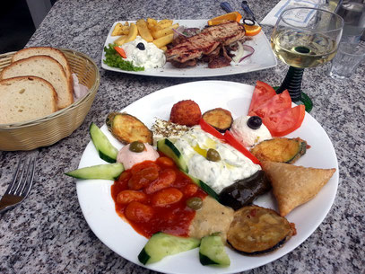 Mittagessen im griechischen Lokal Korfu in Kleinmachnow