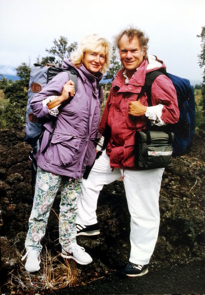 Almut und Frank Rother auf Weltreise, hier auf Hawaii, 1991