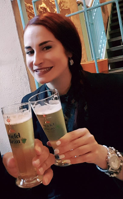 Vor dem Ballettabend mit Tanja im Stiefel Bräu