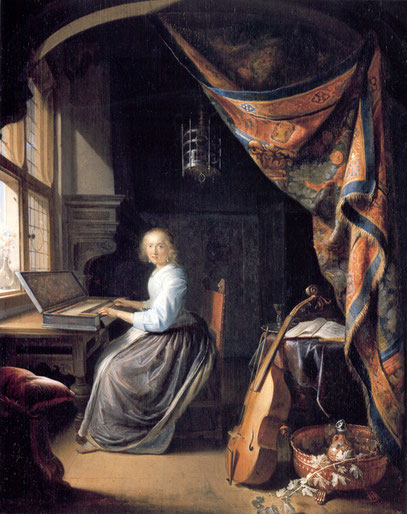Gerard Dou, Woman at the Clavicord', © Dulwich Picture Gallery, London