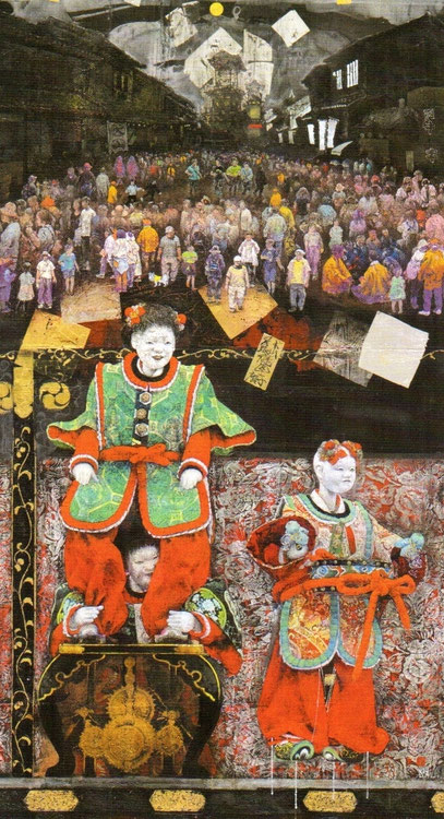 油絵 からくり人形 牧内則雄 ファッション 通販